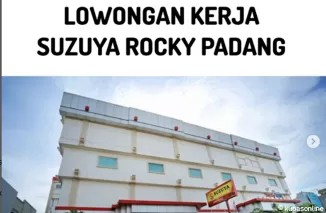 Lowongan Kerja SUZUYA ROCKY Padang! Dibutuhkan Kasir, SPB/SPG, dan Customer Service