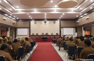 Pemerintah kota Payakumbuh menggelar Rapat Koordinasi Pejabat Pemerintah Kota Payakumbuh di aula Ngalau Indah Lantai 3 Balaikota Payakumbuh, Selasa 11 Februari 2025.