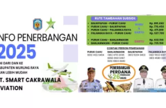 Penerbangan Perintis Smart Aviation Hadir di Murung Raya, Perjalanan Makin Mudah