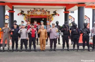 Polres dan Pemkab Murung Raya Gelar Apel dan Patroli Lintas Sektoral Menjelang Pengumuman Putusan Pilkada Serentak