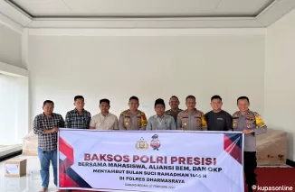 Polres Dharmasraya Gelar Silaturrahmi dan Bagikan Bantuan Sosial Kepada Mahasiswa dan Ponpes Sambut Bulan Suci Ramadhan 1446 H