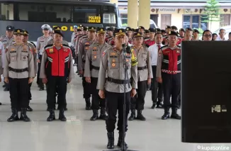 Polres Ogan Ilir Ikuti Zoom Meeting Apel Penghargaan Kapolda Sumsel