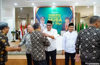 Rapat keberlanjutan Kepemimpinan  Muba bersama Bupati dan Wakil Bupati Muba Terpilih Periode 2025-2030