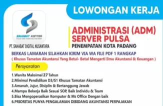 Sahabat Konter Padang Cari Talenta Baru! Lowongan Administrasi Server Pulsa Tersedia