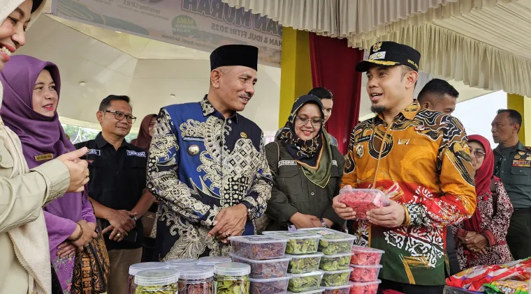 Pemerintah kabupaten Limapuluh Kota bekerja sama dengan sejumlah OPD dan BUMN menggelar GPM, di Taman Mahkota Berlian, Sarilamak, Kamis, 20 Maret 2025.