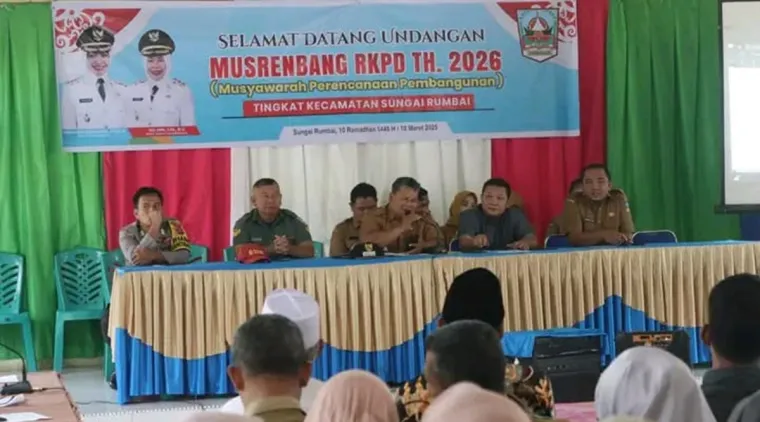 Ketua DPRD Kabupaten Dharmasraya Hadiri Musrenbang RKPD Kecamatan Sungai Rumbai