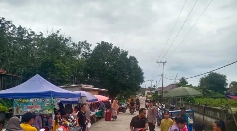 Polsek Rantau Alai Gelar Patroli Pasar Beduk dan Himbauan Kamtibmas di Bulan Ramadhan