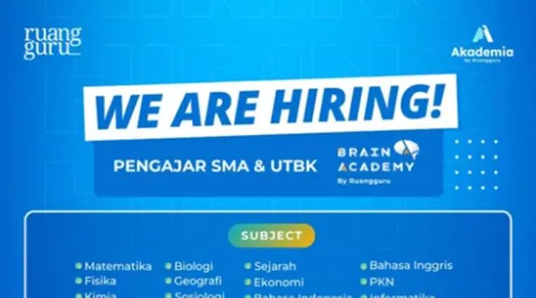 Ruangguru Buka Lowongan Pengajar Freelance! Kesempatan Emas untuk Kamu yang Passionate di Dunia Pendidikan