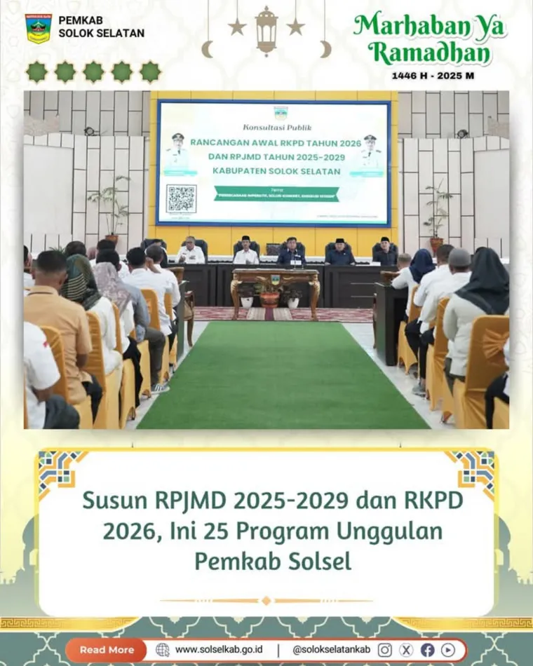 Susun RPJMD 2025-2029 dan RKPD 2026, Ini 25 Program Unggulan Pemkab Solsel