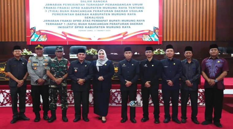 Wabup Mura Hadiri Rapat Paripurna ke-5 DPRD Murung Raya, Bahas Tiga Raperda