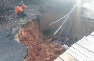 BPBD Lingga Laporkan Kebutuhan Pasca Bencana Longsor di Desa Kelumu