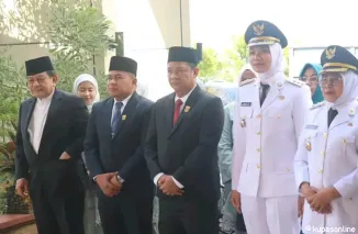 Bupati dan Wakil Bupati Dharmasraya Resmi Hadiri Serah Terima Jabatan, Annisa Suci Ramadhani Sampaikan Pidato Perdana