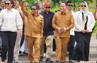 Bupati dan Wakil Bupati Murung Raya Disambut Meriah Usai Dilantik Presiden