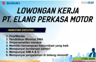 Dapatkan Gaji Pokok, Bonus, dan Jenjang Karir! PT Elang Perkasa Motor Buka Lowongan Marketing