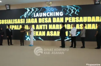 Hadiri Sosialisasi Jaga Desa, Bupati Asahan dan Anggota Komisi III DPR RI Launching Persaudaraan Kepala Desa Anti Narkoba