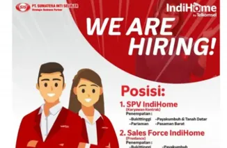 Lowongan Kerja PT Sumatera Inti Seluler! Dibutuhkan SPV & Sales Force Indihome di Sumbar