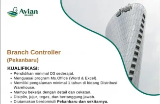 Peluang Karier di Pekanbaru! Lowongan Branch Controller PT. Tirtakencana Tatawarna