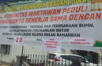 PLN Indonesia Power UBP Ombilin dan BAZNAS Sawahlunto Dukung Pembagian Takjil Gratis