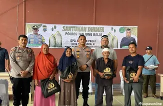 Polres Tanjung Balai Berikan Santunan Terhadap Kaum Dhuafa bersama DPD Aceh Sepakat