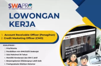 PT Swapro Internasional Buka Lowongan! Kesempatan Berkarier di BAF Payakumbuh