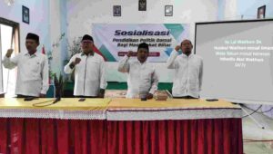 Foto Berikan Pencerahan Tentang Politik Damai, Ahmad Tamim Bersama Toga/Tomas Sosialisasikan Pendidikan Politik