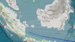 Potret salahsatu patahan di Mentawai