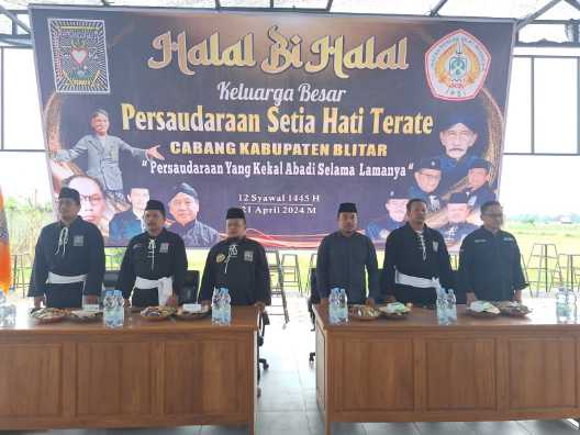 Foto Halal Bihalal Idul Fitri 1445 H, Ketua PSHT Cabang Kab Blitar: Bertekad Cetak Atlet Pencak Silat Handal