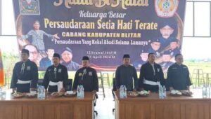 Foto Halal Bihalal Idul Fitri 1445 H, Ketua PSHT Cabang Kab Blitar: Bertekad Cetak Atlet Pencak Silat Handal