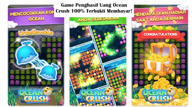 Cocokan Gambar di Bayar Hingga 200 Ribu Perhari! Game Penghasil Uang Ocean Crush 100% Terbukti Membayar!