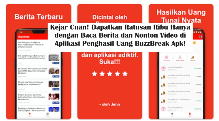 Kejar Cuan! Dapatkan Ratusan Ribu Hanya dengan Baca Berita dan Nonton Video di Aplikasi Penghasil Uang BuzzBreak Apk!