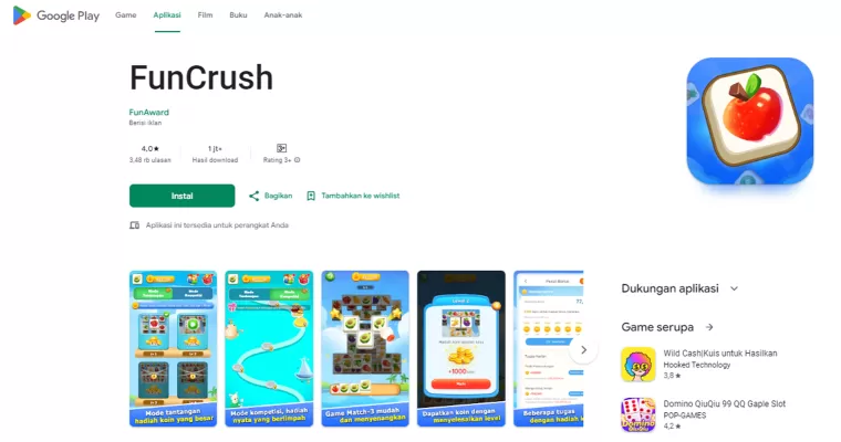 Game penghasil uang FunCrush