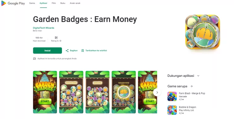 Game Penghasil Uang Garden Badges