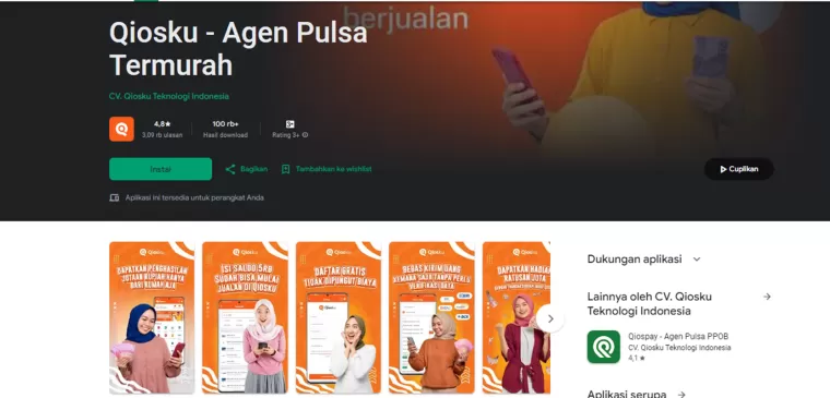 Aplikasi penghasil uang Qiosku