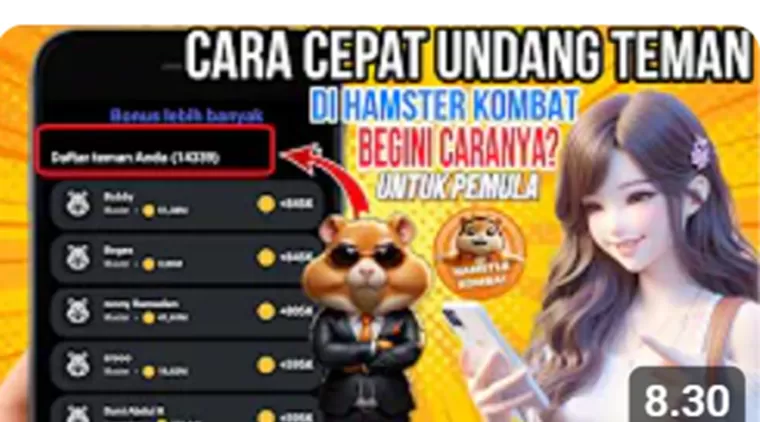 Maksimalkan Koin Kamu di Aplikasi Penghasil Uang Hamster Kombat dengan Mengundang Teman, Yuk Simak Caranya! (Foto: Herz Id)