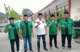 Ketua GP Ansor bersama pengurus dan LBH seusai melakukan audiensi dengan Polres Blitar