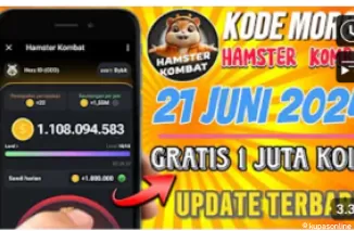 UPDATE 21 Juni 2024! Kode Morse Hamster Kombat Terbaru! Hadiah 2 Juta Koin! (Foto: YT Herz Id)