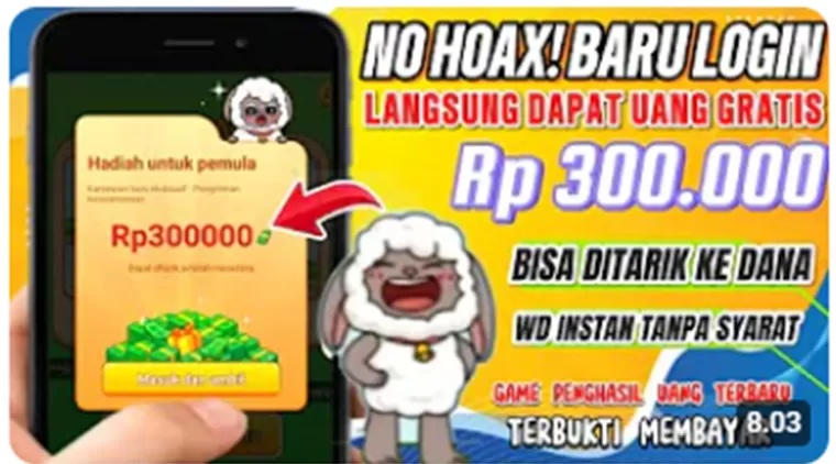 Baru Login Langsung Dapatkan Uang Rp300 Ribu di Game Penghasil Uang Crazy Win! (Foto: Yt Herz Id)