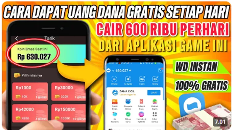 Cair Setiap Hari Hingga Rp600.000 dari Game Penghasil Saldo DANA Tercepat 2024 (Foto: YT Herz Id)