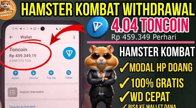 Cara Mudah Menghasilkan Uang dari Game Hamster Kombat yang Viral di Telegram, Rekening kamu Penuh dengan Cepat! (Foto: Pikiran Rakyat)