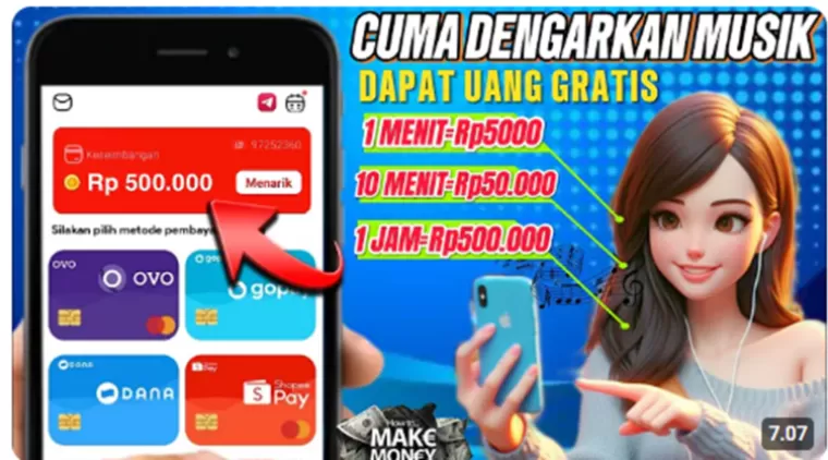 Cuman Dengar Musik Bisa Hasilkan Cuan Rp Rp 500 Ribu Perjam di Aplikasi Penghasil Uang Isul! (Yt: Herz Id)