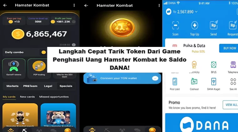 Langkah Cepat Tarik Token Dari Game Penghasil Uang Hamster Kombat ke Saldo DANA! (Foto: Baca Koran Linggau)