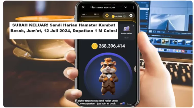 SUDAH KELUAR! Sandi Harian Hamster Kombat Besok, Jum'at, 12 Juli 2024, Dapatkan 1 M Coins! (Foto: YT Herz Id)