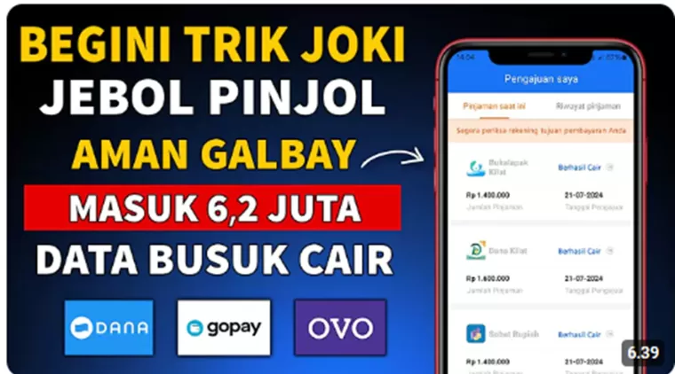 TANPA VERIFIKASI KTP! Bisa Cair Rp 6,2 Juta di Aplikasi Pinjol Aman Galbay! Gunakan Data Busuk