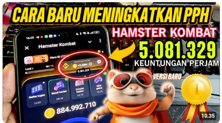 TERBONGKAR! Ini Cara meningkatkan PPH Pada Game Penghasil Uang Hamster Kombat Versi Terbaru! (Foto: YT Herz Id)