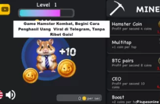 Game Hamster Kombat, Begini Cara Penghasil Uang  Viral di Telegram, Tanpa Ribet Gais! (Foto: Kumparan)