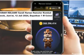 SUDAH KELUAR! Sandi Harian Hamster Kombat Besok, Jum'at, 12 Juli 2024, Dapatkan 1 M Coins! (Foto: YT Herz Id)