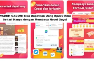 WADUH GACOR! Bisa Dapatkan Uang Rp200 Ribu Sehari Hanya dengan Membaca Novel Guys!