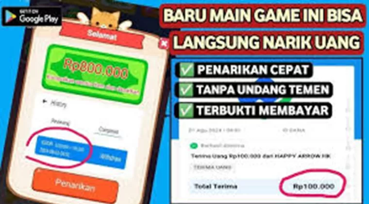 Baru Login Langsung Dapat Saldo DANA Rp100.000 Dari Game Penghasil Uang Melon Bash! (Foto: Yt Info Apk)