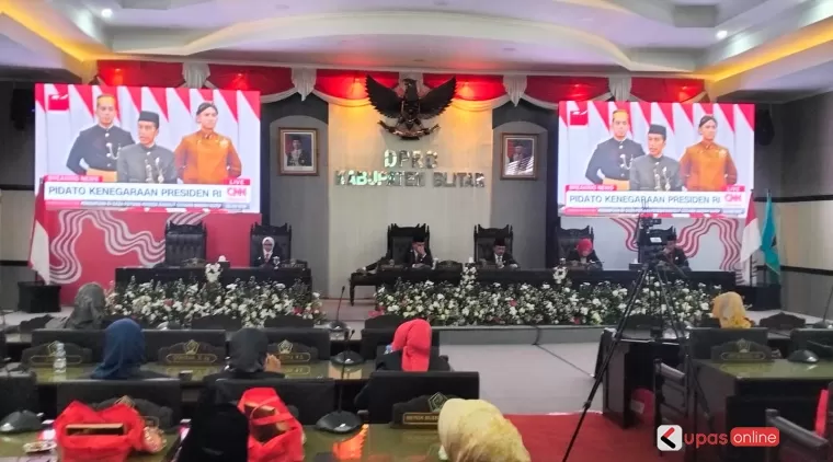 Paripurna DPRD Kab Blitar dengarkan pidato kenegaraan dari Presiden RI