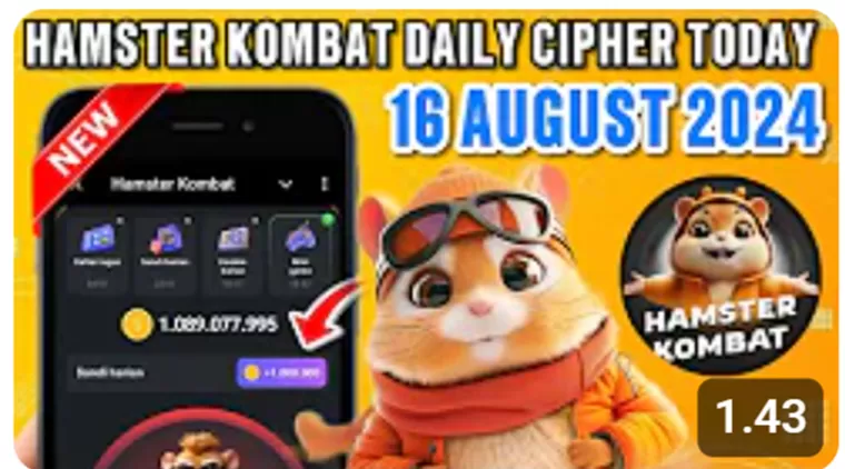 UPDATE TERBARU! Sandi Harian dan Kode Morse Hamster Kombat 16 Agustus 2024! Segera Klaim! 1 Juta Koin Menanti!